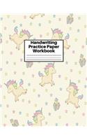 Handwriting Practice Paper Workbook