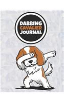 Dabbing Cavalier Journal: 120 Lined Pages Notebook, Journal, Diary, Composition Book, Sketchbook (8.5x11) For Kids, Cavalier King Charles Spaniel Dog Lover Gift