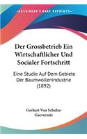 Grossbetrieb Ein Wirtschaftlicher Und Socialer Fortschritt
