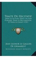 Traite Du Recitatif