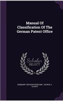 Manual of Classification of the German Patent Office