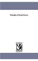 Principles of Social Science.