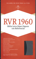 RVR 1960 Biblia Letra Súper Gigante, negro/gris símil piel