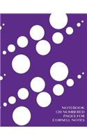 Notebook 120 numbered pages for Cornell Notes: Notebook for Cornell notes with purple cover - 8.5"x11" ideal for studying, includes guide to effective studying and learning