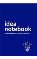 Idea Notebook Blank B5 Blue Lined 8mm 140 Pages BULB