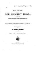 Der Prophet Jesaia nach der aethiopischen Bibeluebersetzung