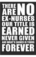 There Are No Ex Nurses Our Title Is Earned Never Given And What's Earned Is Yours Forever