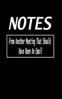notes from another meeting that should have been an email notebook