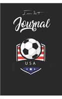 I Can Do It Journal: Usa Soccer Ball American Flag Football Blank Ruled Line for Student and School Teacher Diary Journal Notebook Size for Diary Student Teacher Friend 