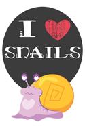 I Heart Snails: A Cute Snail Lovers Journal / Notebook / Diary Perfect for Birthday Present or Christmas Gift Great for kids, Teens or Students(6x9 - 110 Blank Line