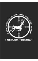 Shooting deer recoil: 6x9 Hunting - grid - squared paper - notebook - notes