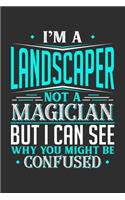 I'm A Landscaper Not A Magician But I can See Why You Might Be Confused: Personal Planner 24 month 100 page 6 x 9 Dated Calendar Notebook For 2020-2021 Academic Year