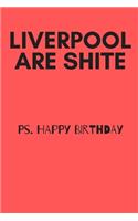 Liverpool are shite happy birthday - Notebook
