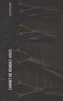 Carnet de rendez vous coiffure: pour coiffeur professionnel petit format, tableau hebdomadaire avec tranches horaires de 15 minutes, 110 pages