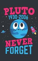 Pluto Never Forget Notebook