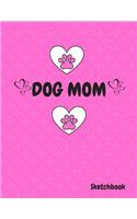 Dog Mom SketchBook: 8.5 x 11 size Sketchbook Journal White Unruled Drawing Paper 120 Pages, Durable Soft Cover For Artists, Students, Girls and Boys