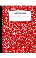 Composition Book: Red Marble Notebook Wide Ruled Lined Paper Writing Diary & Practice Journal Organizer for School & University: Note Book Pad: 72 Page Notepad (36 Sh