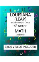 6th Grade LOUISIANA LEAP, 2019 MATH, Test Prep