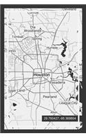 Daily Planner: Book with Houston Texas Map Cover Design ( USA )