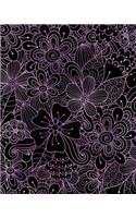 Bullet Journal Notebook Flower Pattern 7: 172 Numbered Pages with 160 Dot Grid Pages, 6 Index Pages and 2 Key Pages in Large 8 X 10 Size for Journaling, Writing, Planning or Doodling.