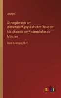 Sitzungsberichte der mathematisch-physikalischen Classe der k.b. Akademie der Wissenschaften zu München: Band II Jahrgang 1872