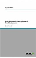 Beförderungen in Unternehmen als Anreizinstrument