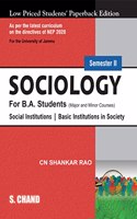 Sociology : Semester II For B.A Students | Social Institutions | Basic Institutions in Society ( NEP 2020 â€“Jammu )