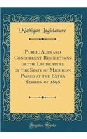 Public Acts and Concurrent Resolutions of the Legislature of the State of Michigan Passed at the Extra Session of 1898 (Classic Reprint)