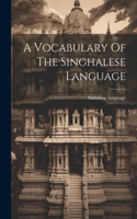 Vocabulary Of The Singhalese Language