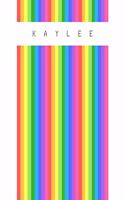 Kaylee: Personalized rainbow sketchbook with name: 120 Pages