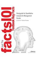 Studyguide for Quantitative Analysis for Management by Render, ISBN 9780131857025