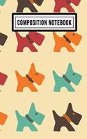 Dog Wide Ruled Composition Notebook