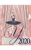 2020 Weekly Planner - Ballerina Princess Monogram Initial Letter 