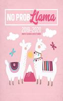 No Prob Llama 2019-2020 Monthly Calendar And Weekly Planner