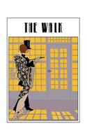The Walk: Art Deco Retro Vintage Classic 1930s Style Notebook / White Blank College Ruled Lined Note Book