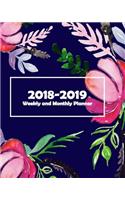 2018-2019 Weekly & Monthly Planner: Academic Planner: 2018 - 2019 Two Year Planner - Daily Weekly and Monthly Calendar - Agenda Schedule Organizer Logbook and Journal Notebook, Phone B