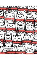 Notebook: Merry Christmas Cute Cats Cover and Dot Graph Line Sketch Pages, Extra Large (8.5 X 11) Inches, 110 Pages, White Paper, Sketch, Draw and Paint