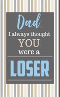 Dad I Always Thought You Were a Loser: Fill in Prompt Love Letters and Sketch Drawing Pages Journal: This Is 110 Pages to Honor Dad Journal That Makes a Perfect Happy Father's Day Gift fo