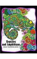 Reptiles and Amphibians Adult Coloring Books