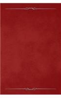 Brick Red 101 - Blank Notebook with Bars & Scrolls Borders: Soft Cover, 6 x 9 Journal, 101 Pages