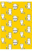 Journal Notebook For Cat Lovers Sketchy Cats Pattern 8: 110 Page Plain Blank Journal For Drawing, Writing, Doodling In Portable 6 x 9 Size.(13 Wordworthy Series Unlined)