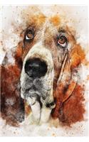 Painted Basset Hound Dog Journal