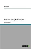 Neologism in Early Modern English