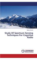 Study of Spectrum Sensing Techniques for Cognitive Radio