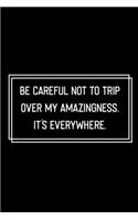 Be careful not to trip over my Amazingness It's everywhere