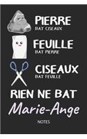 Rien ne bat Marie-Ange - Notes: Noms Personnalisé Carnet de notes / Journal pour les filles et les femmes. Kawaii Pierre Feuille Ciseaux jeu de mots. Fournitures scolaires, premier