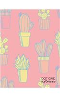 Dot Grid Notebook: Pastel Cactus - Dotted Grid Notebook Journal - Large A4(11 Dot Journals)
