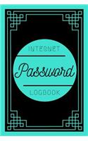 Turquoise Internet Password Logbook: A Notebook for Storing Passwords