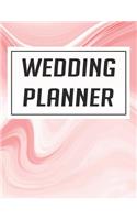 Wedding Planner: Wedding Planner & Organizer Notebook / Checklist / Budget / Guest List Book with Pink Marble Theme (8.5 x 11 Inches - 120 Pages)