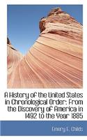 A History of the United States in Chronological Order